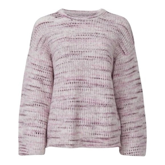 Splendid Space Dye Sweater Crew Neck Long Sleeve Purple Wool Blend Size Large - Picture 1 of 9